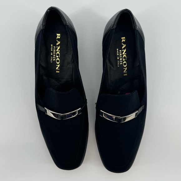 Rangoni Firenze Fabric and Leather Heeled Loafer - Excellent Condition - 8.5 B - Picture 2 of 9